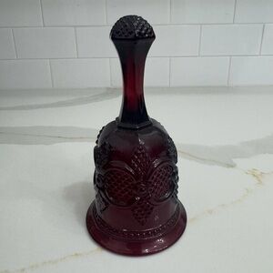 Elegant Dark Red Glass Bell